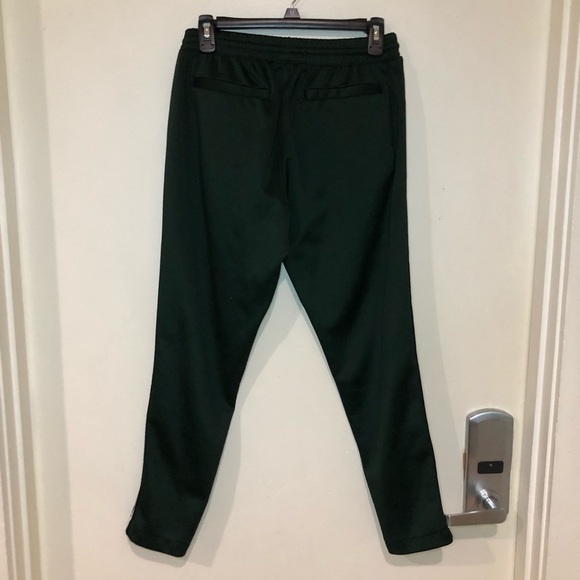 Zara Man Green & White Striped Jogger Pants Size Medium - Picture 4 of 9